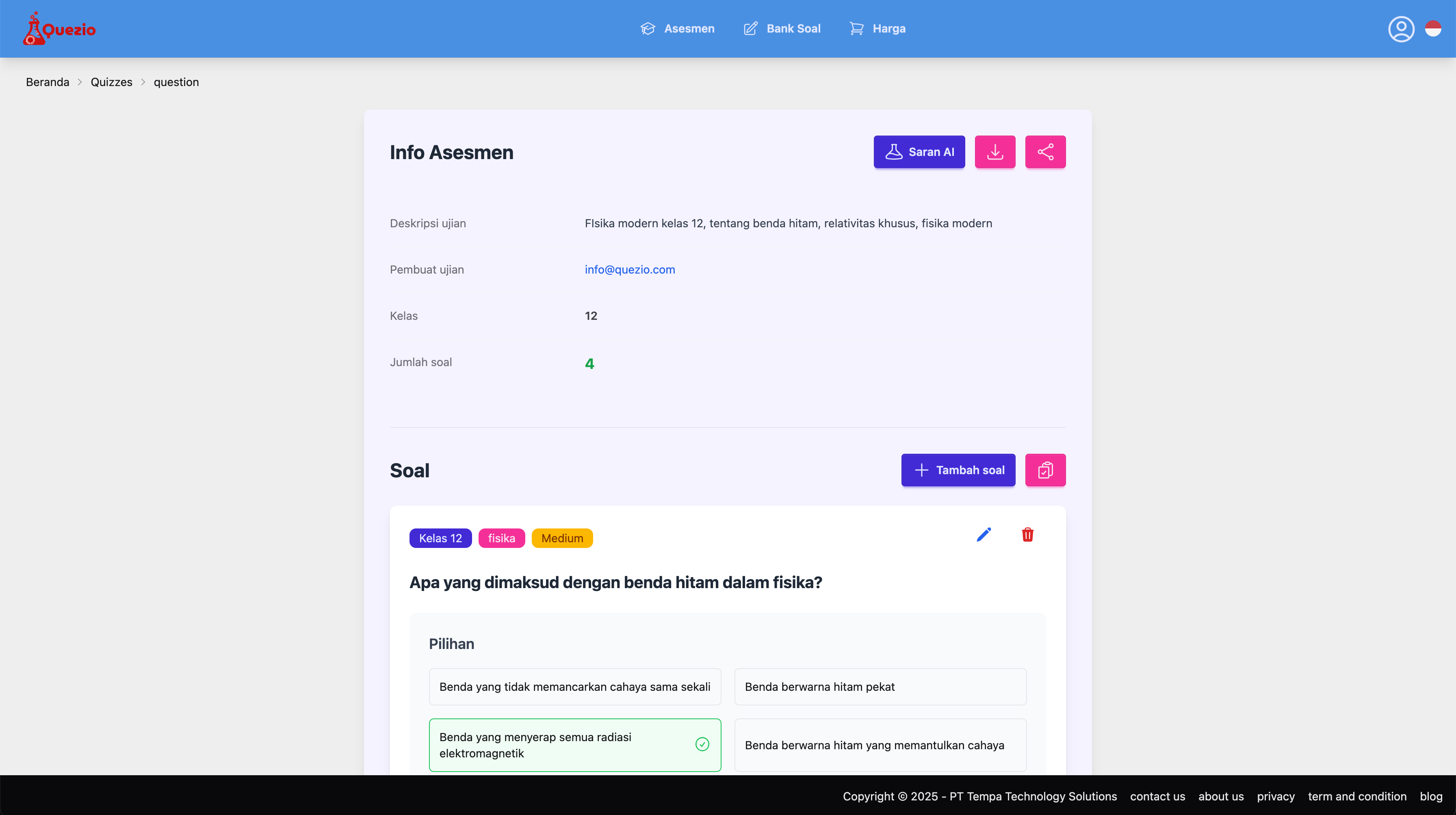 Quezio - AI-Powered Question Bank Generator